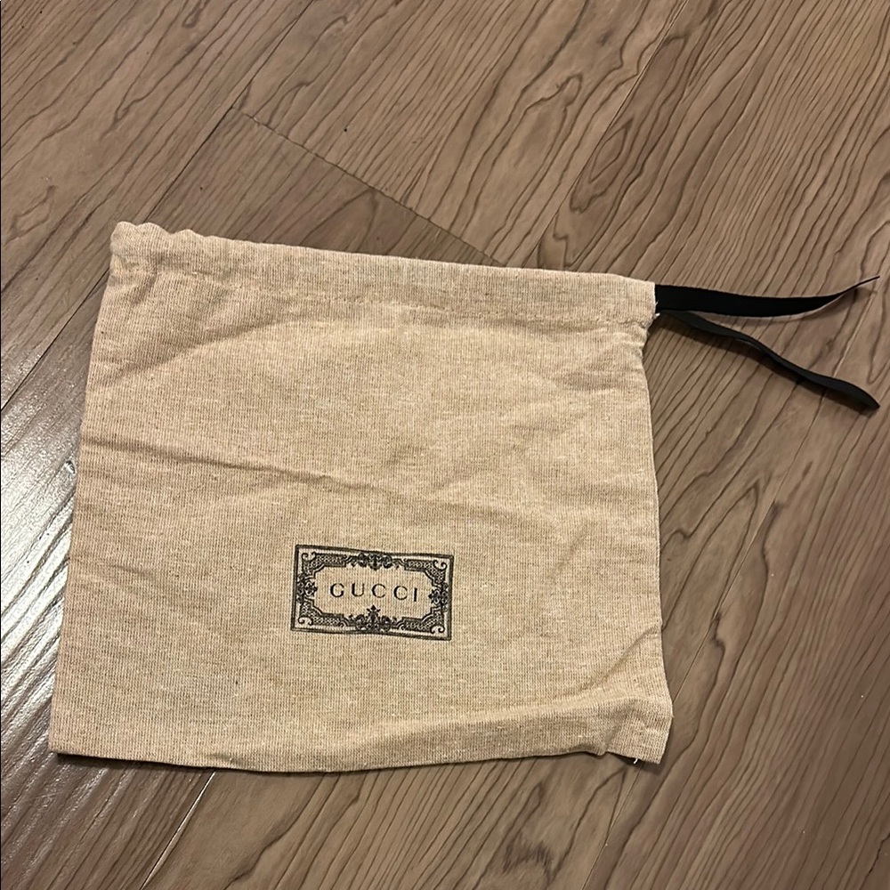 Gucci Tan Pouch with Black Accents